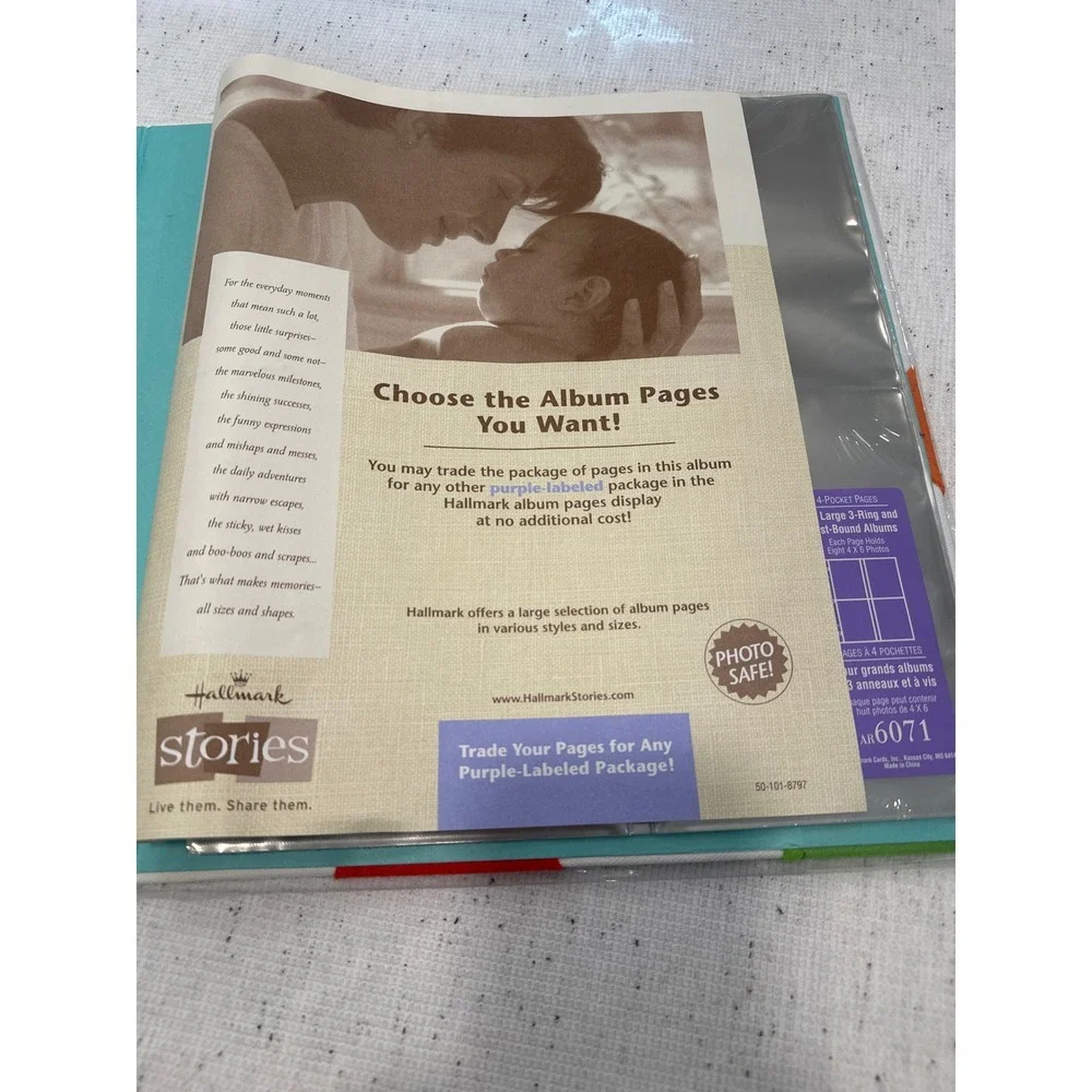 Hallmark Stories Choose Your Own Album Pages 3 Ring Post Bound Photo Scrapbook